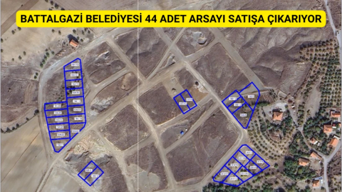 Battalgazi Belediyesi 44 Adet Arsayı Satışa Çıkarıyor
