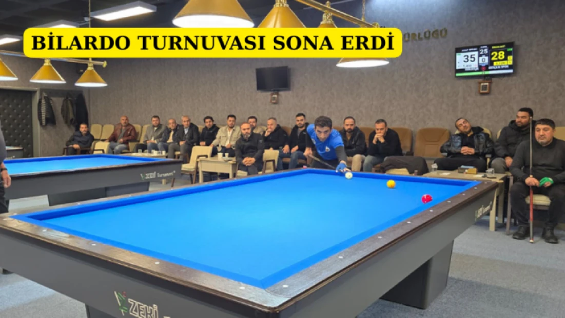 Bilardo turnuvası sona erdi