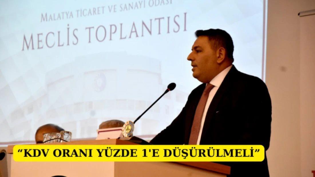 Sadıkoğlu: KDV oranı yüzde 1’e düşürülmeli