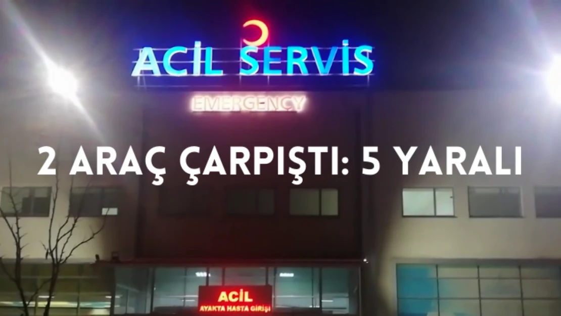 2 araç kafa kafaya çarpıştı