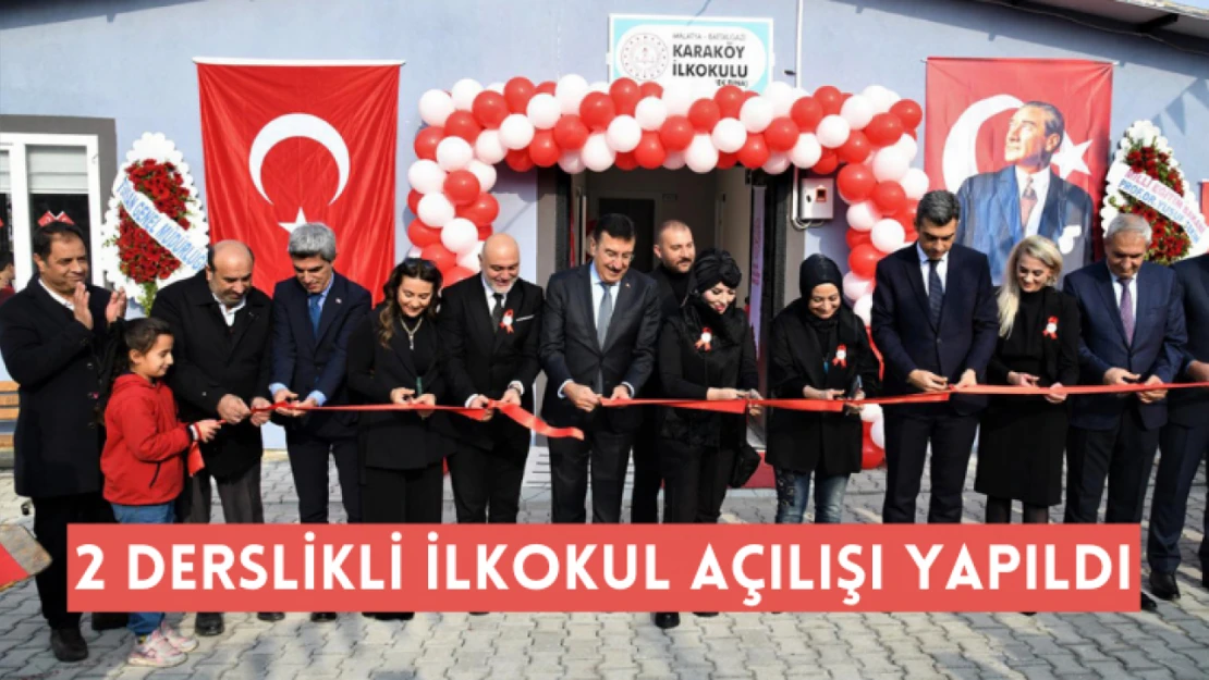 2 derslikli ilkokul açılışı yapıldı