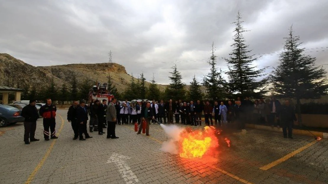 Hastanede yangın ve kurtarma tatbikatı