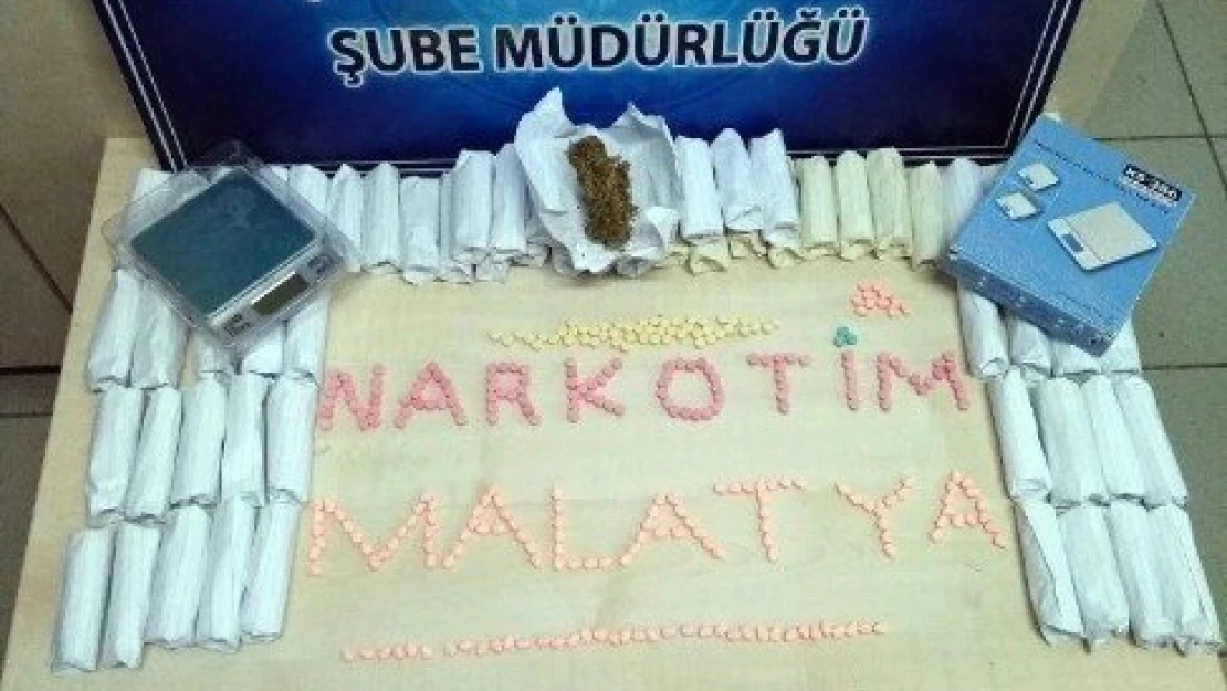 182 adet uyuşturucu hap, 1 kilo 595 gram esrar ele geçirildi