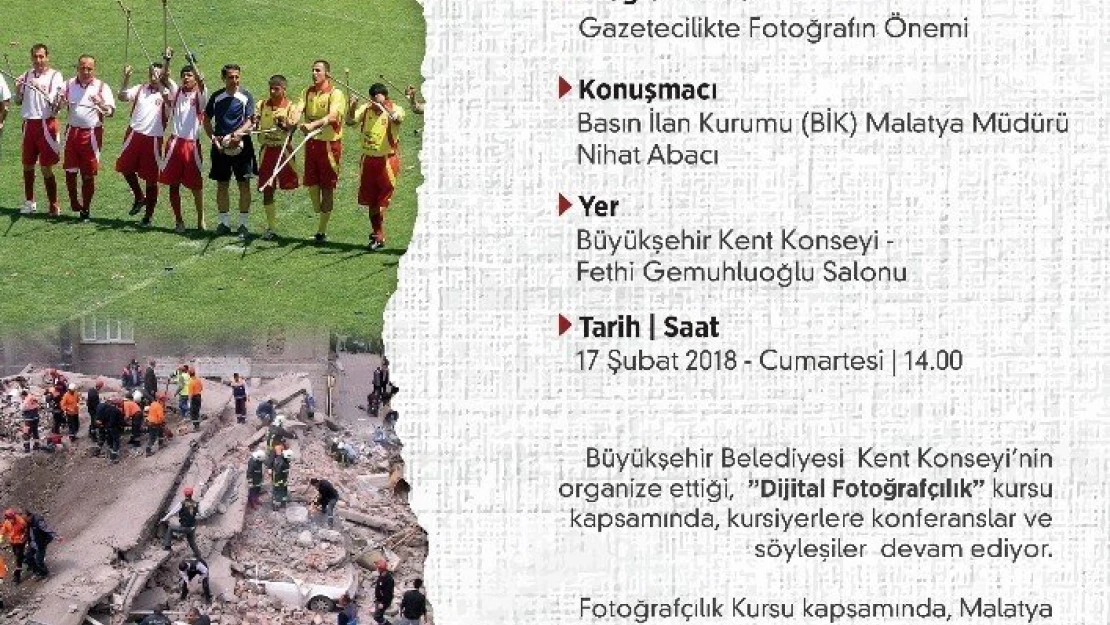 'Gazetecilikte Fotoğraf' konulu sunum ve söyleşi yapılacak