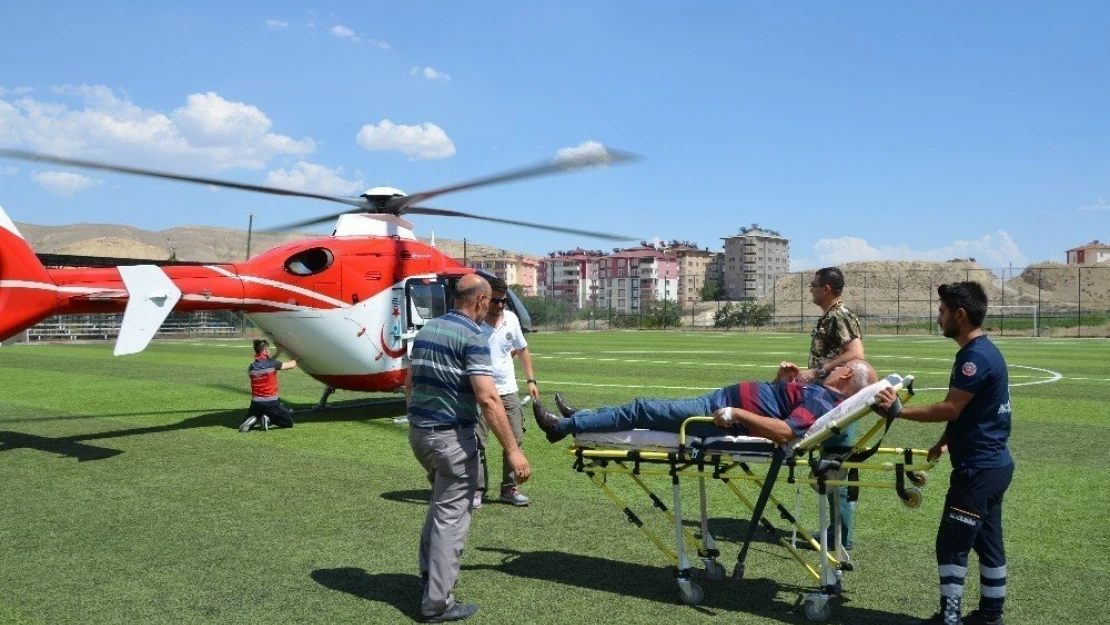 Hava ambulansıyla kurtarıldı!