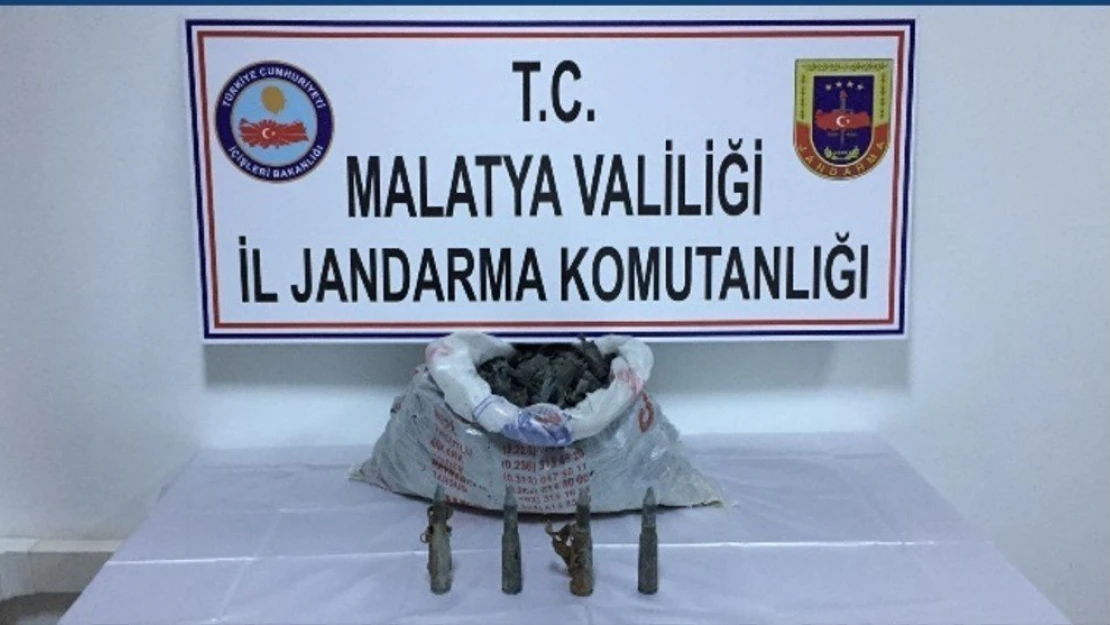 Malatya'da uçak eğitim mermisi ele geçirildi