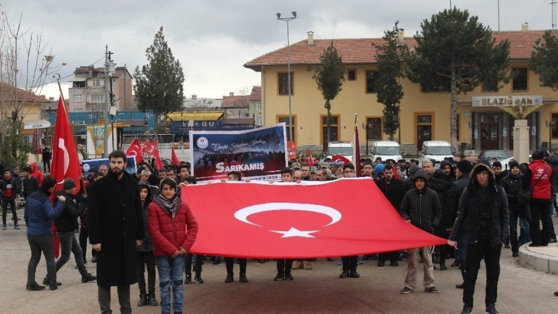 Elazığ'da 'Sarıkamış Şehitlerine Saygı Yürüyüşü'