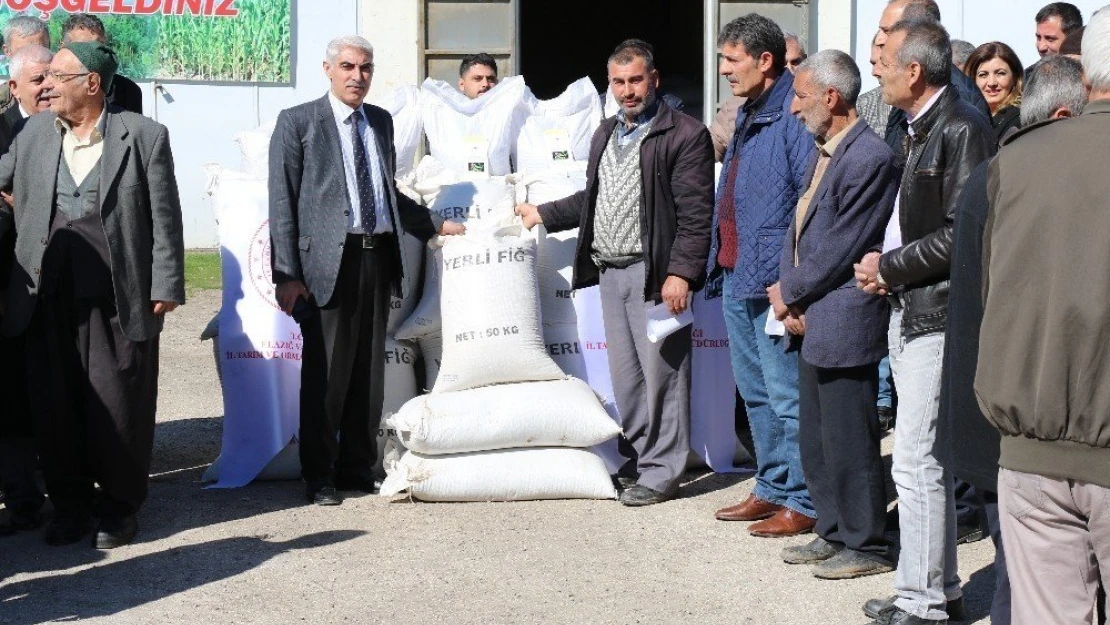 Elazığ'da çiftçilere, tohum dağımı yapıldı