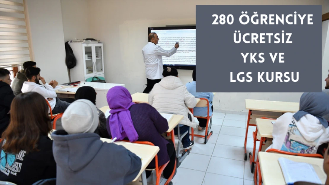 280 öğrenciye ücretsiz YKS ve LGS kursu