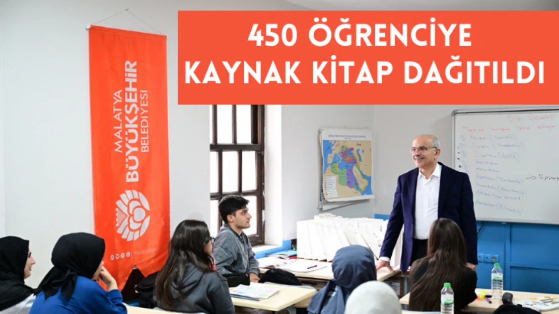 450 öğrenciye kaynak kitap dağıtıldı