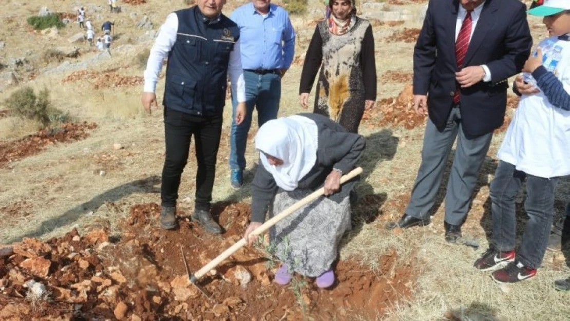 90'lık nine fidanı toprakla buluşturdu