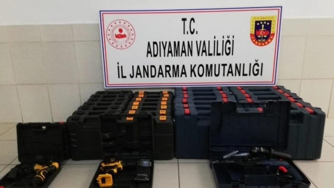 Adıyaman'da faturasız 30 adet matkap ele geçirildi