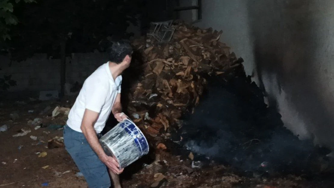 Adıyaman'da fırın odunluklarında korkutan yangın