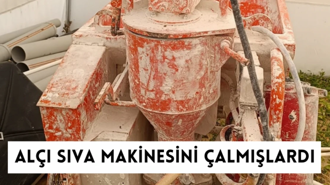 Alçı sıva makinesini çalmışlardı