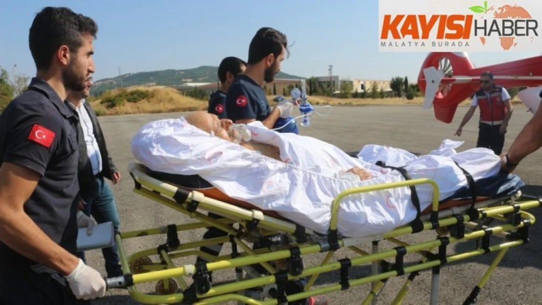 Ambulans helikopter 81 yaşındaki hasta için havalandı