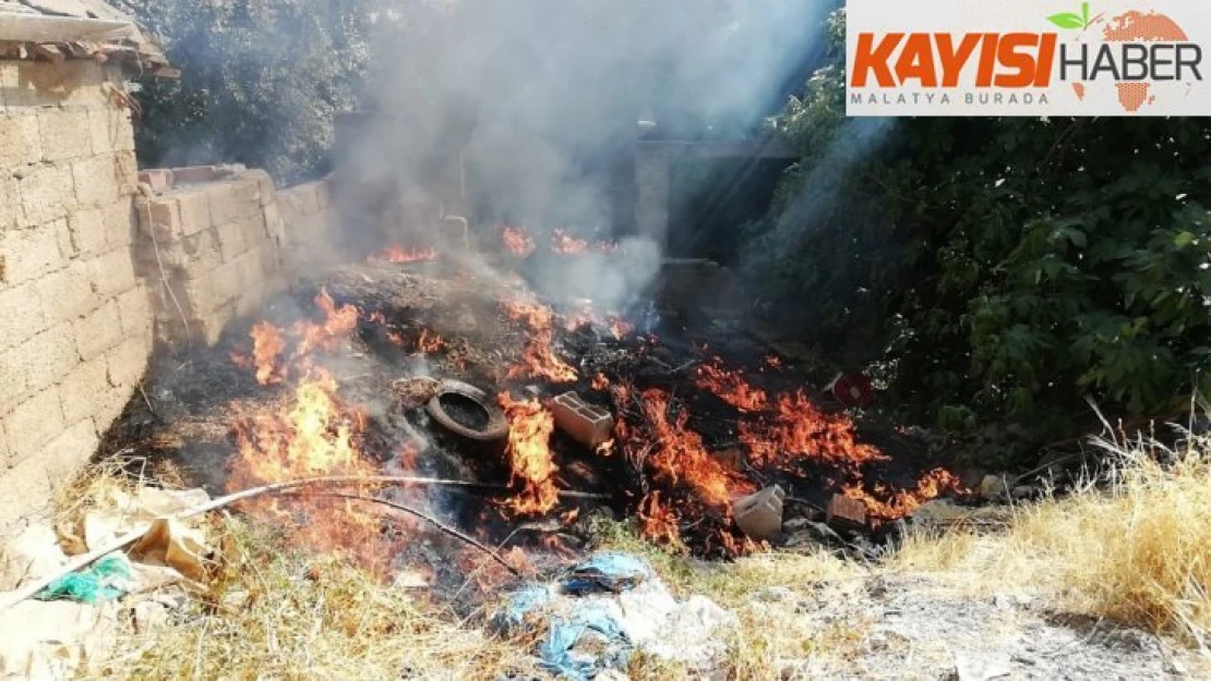 Bahçe yangını korkuttu