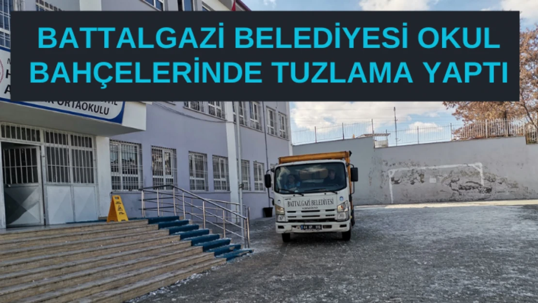 Battalgazi Belediyesi okul bahçelerinde tuzlama yaptı
