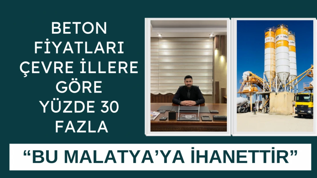 Beton fiyatları çevre ille göre yüzde 30 fazla