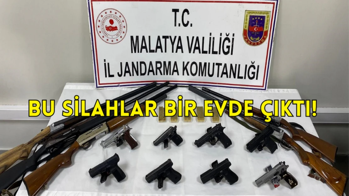 Bu silahlar bir evde çıktı!