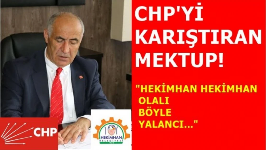 CHP'yi karıştıran mektup!