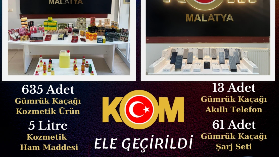 Çok sayıda gümrük kaçağı ürün ele geçirildi