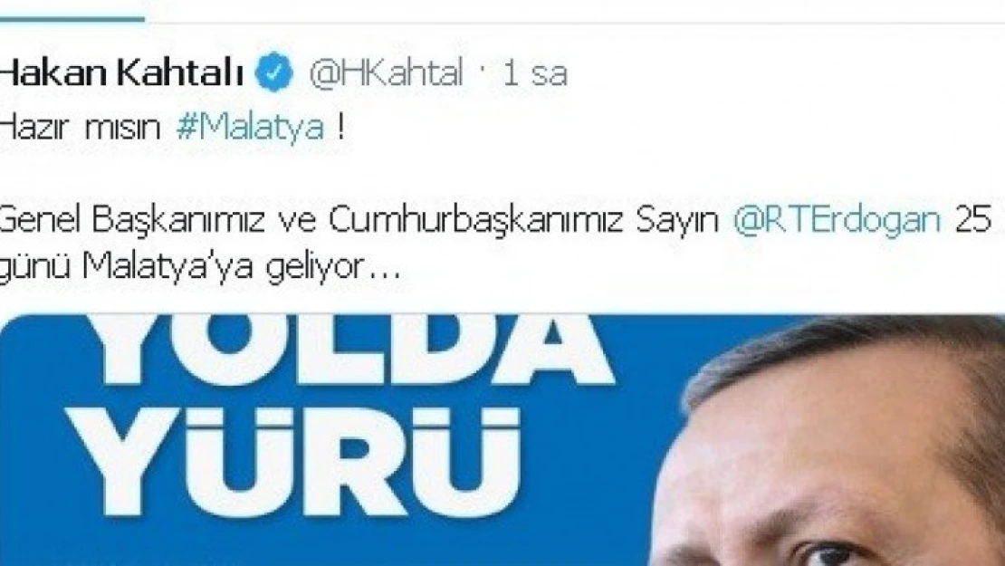 Cumhurbaşkanı Erdoğan 25 Ekim'de Malatya'da