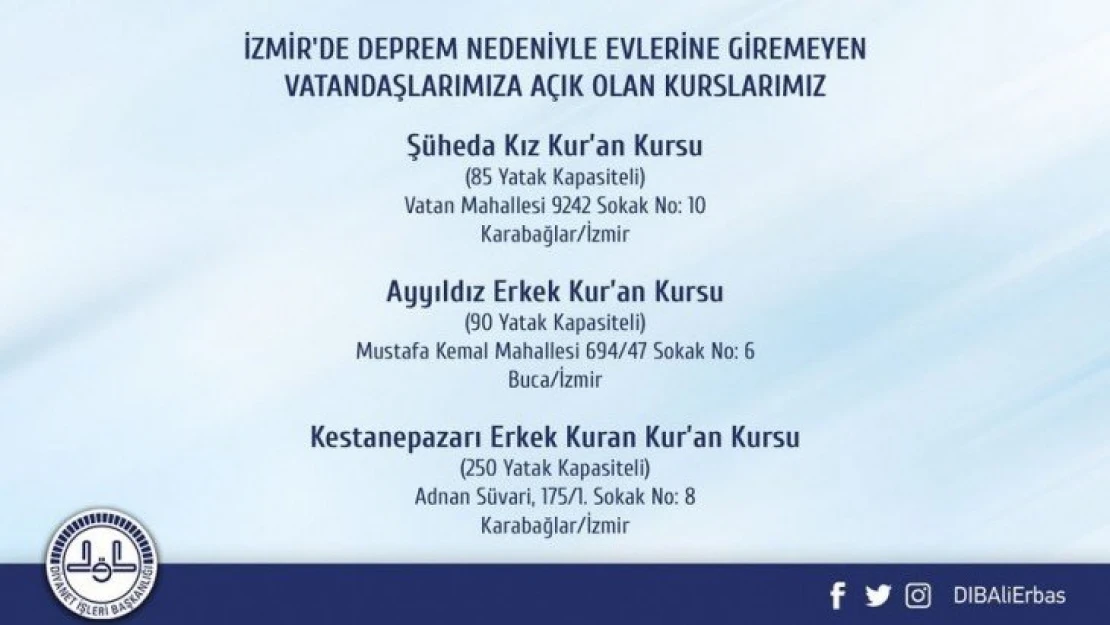 '3 Kuran kursumuzun kapıları vatandaşlarımıza açıktır'