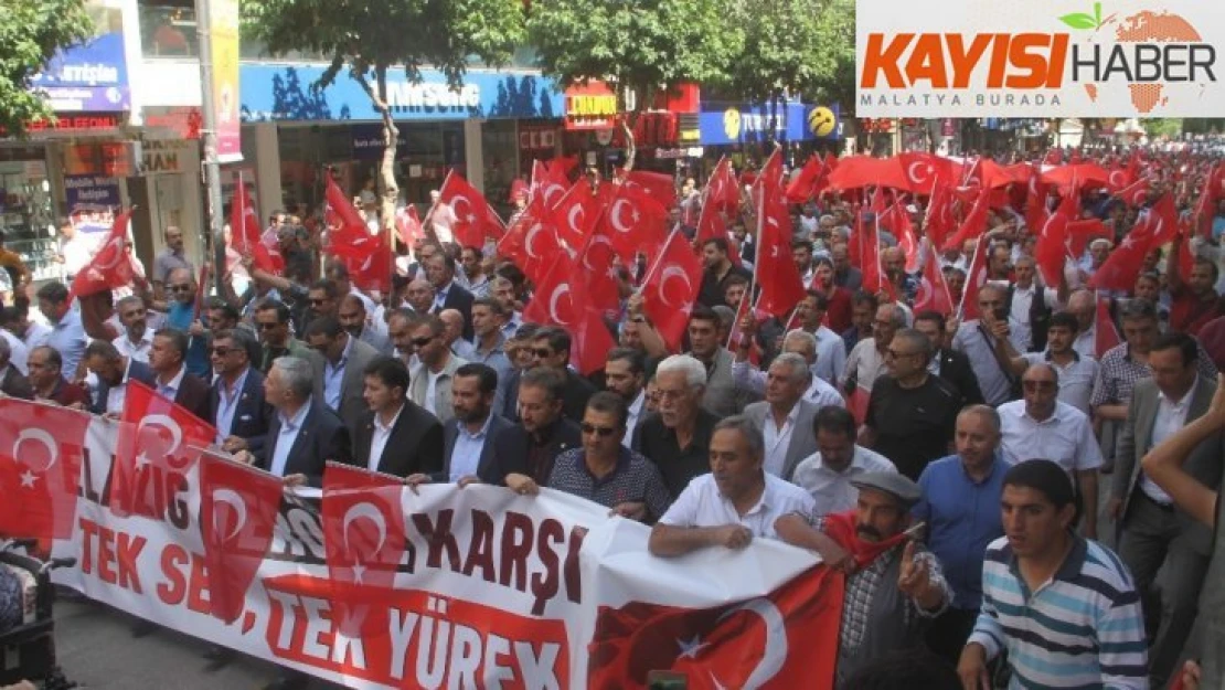 Elazığ'da 'teröre lanet' yürüyüşü