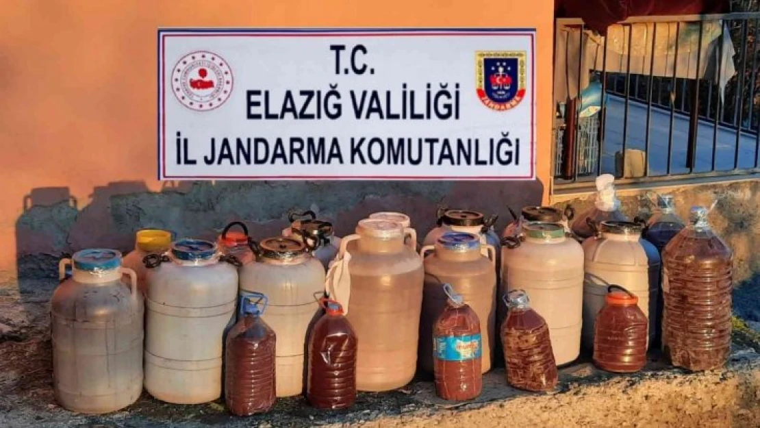 Elazığ'da 395 litre sahte içki ele geçirildi