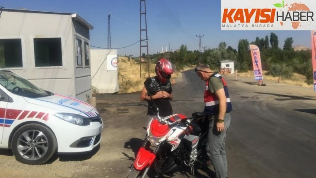 Elazığ'da jandarmadan  motosiklet denetimi