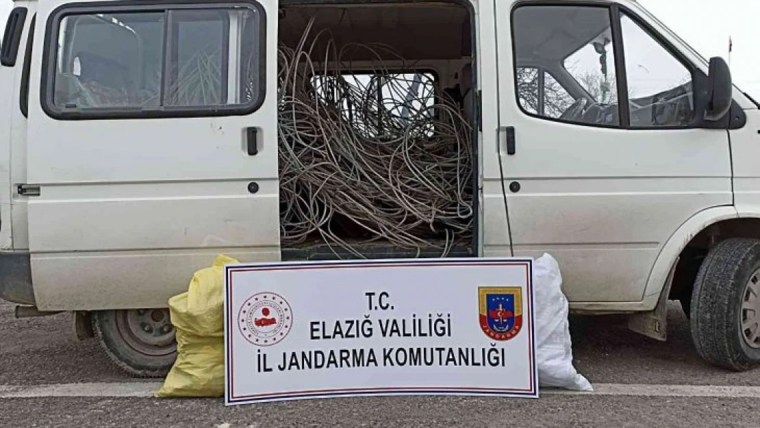 Elazığ'da kablo hırsızı yakalandı