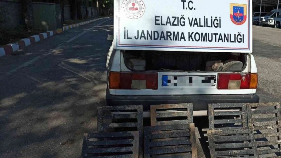 Elazığ'da rögar kapağı çalan şüpheliler yakalandı