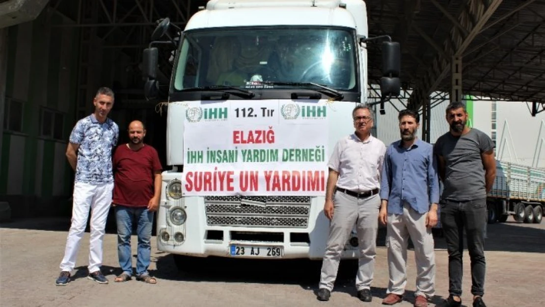 Elazığ'dan Suriye'ye 112'inci yardım tırı yola çıktı