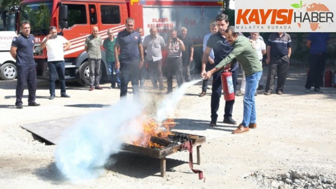 Elazığ itfaiyesinden yangın tatbikatı