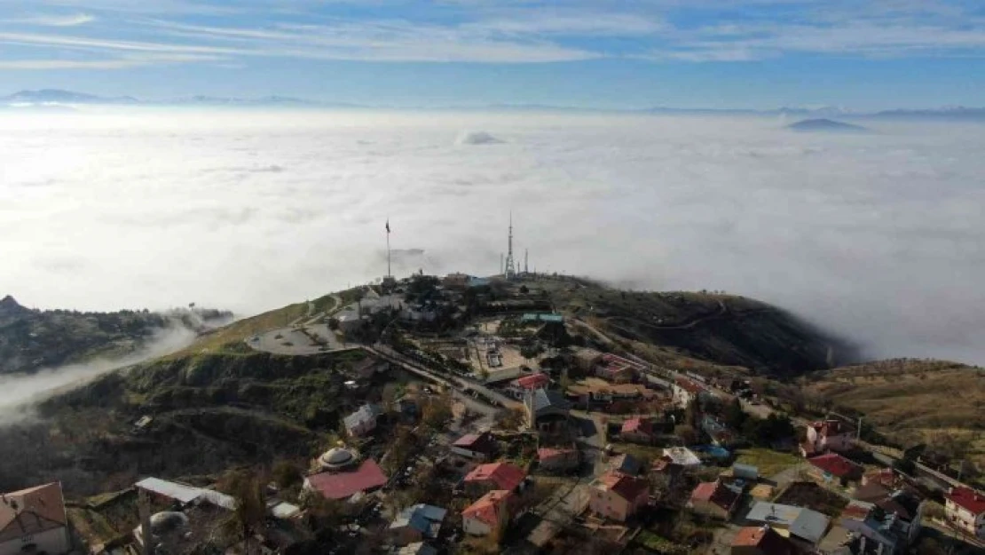 Elazığ sis denizinde kayboldu, eşsiz görüntüler oluştu