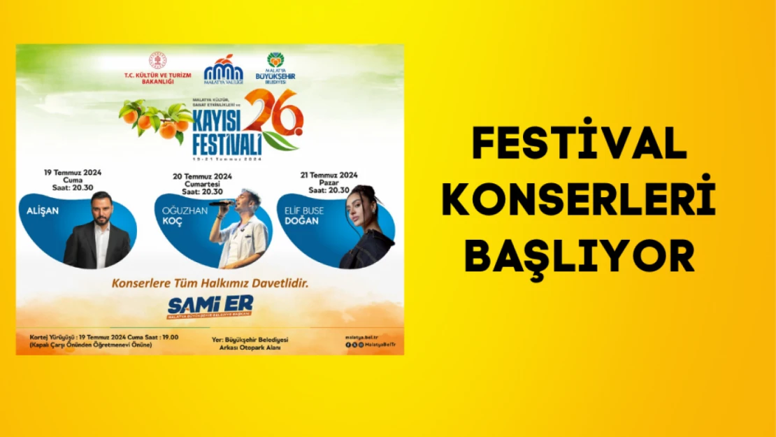 Festival Konserleri Başlıyor