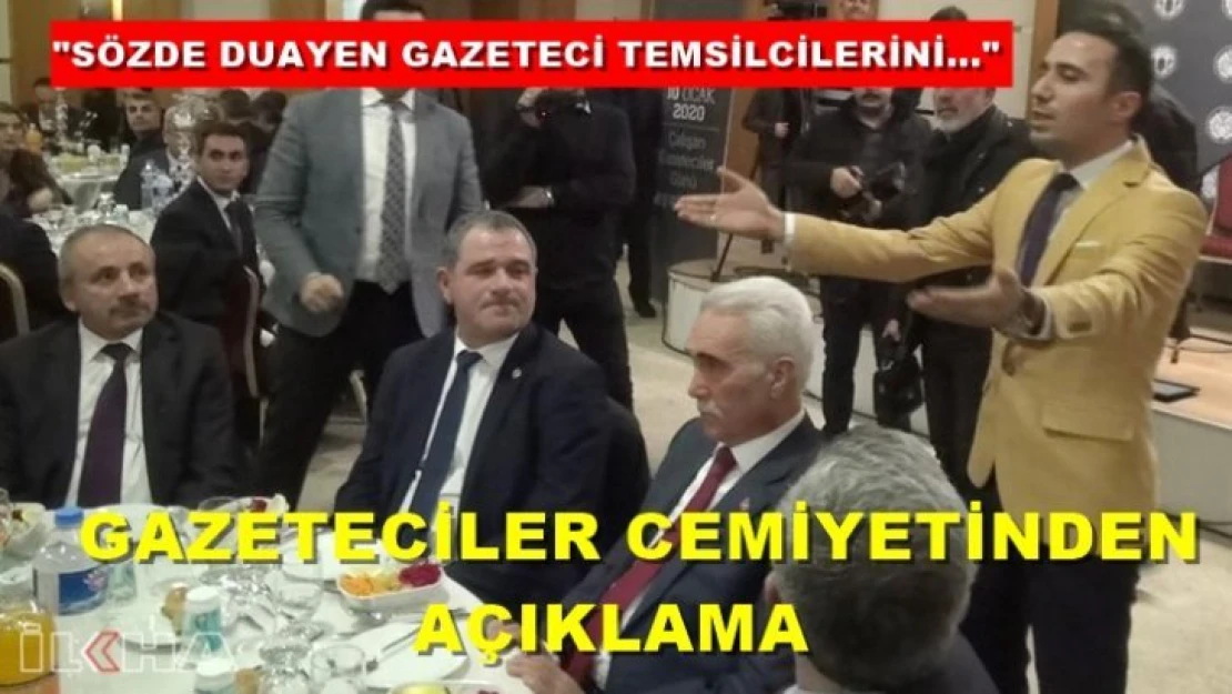 Gazeteciler Cemiyetinden açıklama