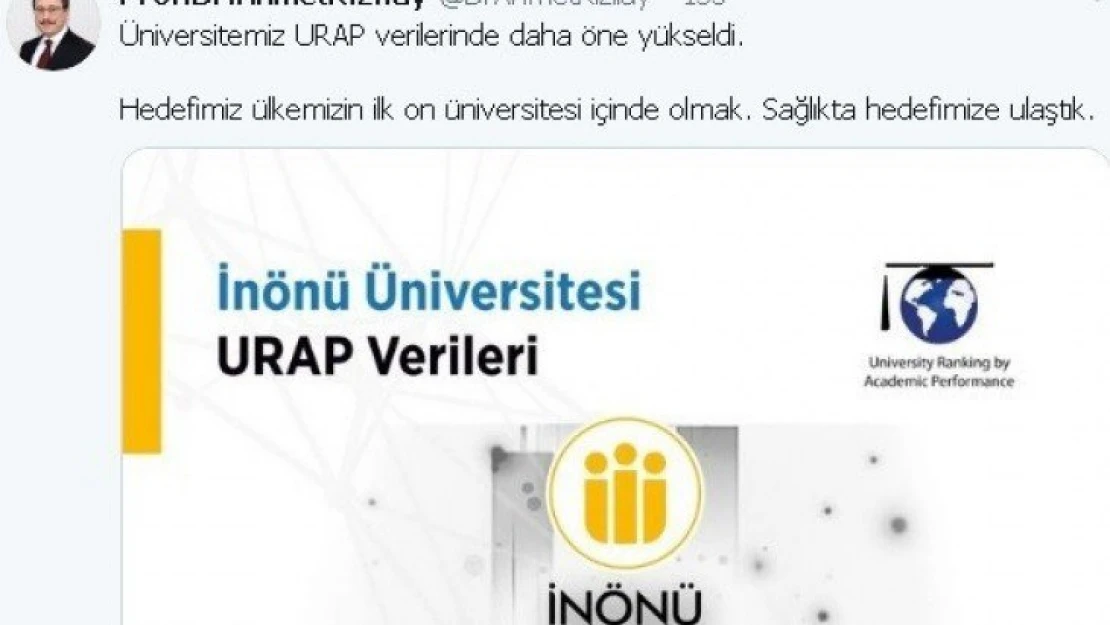 İnönü üniversitesi URAP'ta öne çıktı