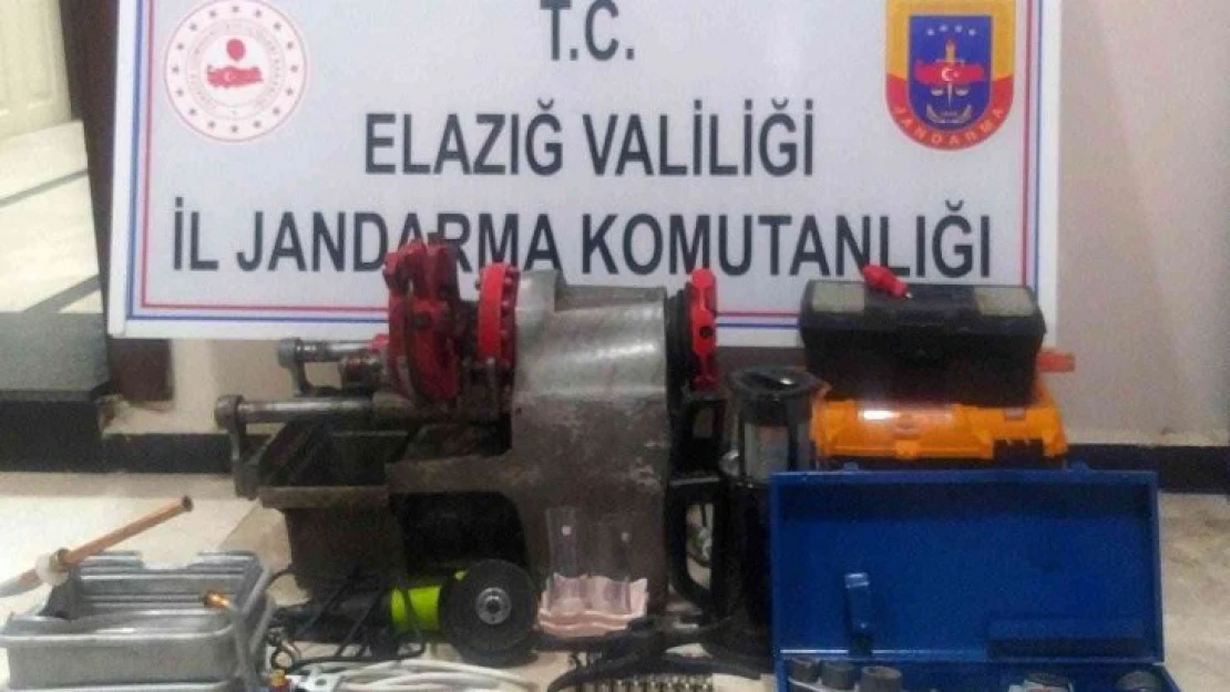 Jandarma tarafından suçüstü yapılan 5 hırsız, gözaltına alındı