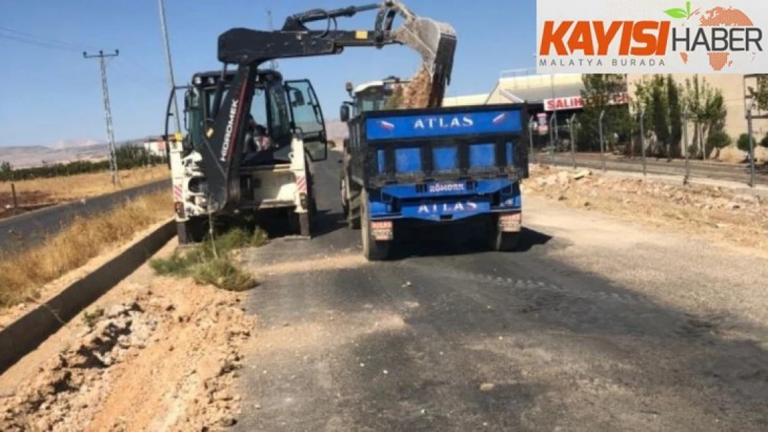 Kahta OSB bağlantı yolu onarılıyor