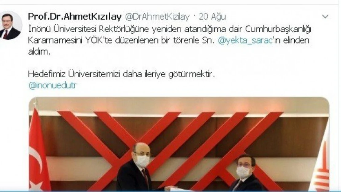 Kızılay, Rektörlük atamasını Saraç'tan aldı