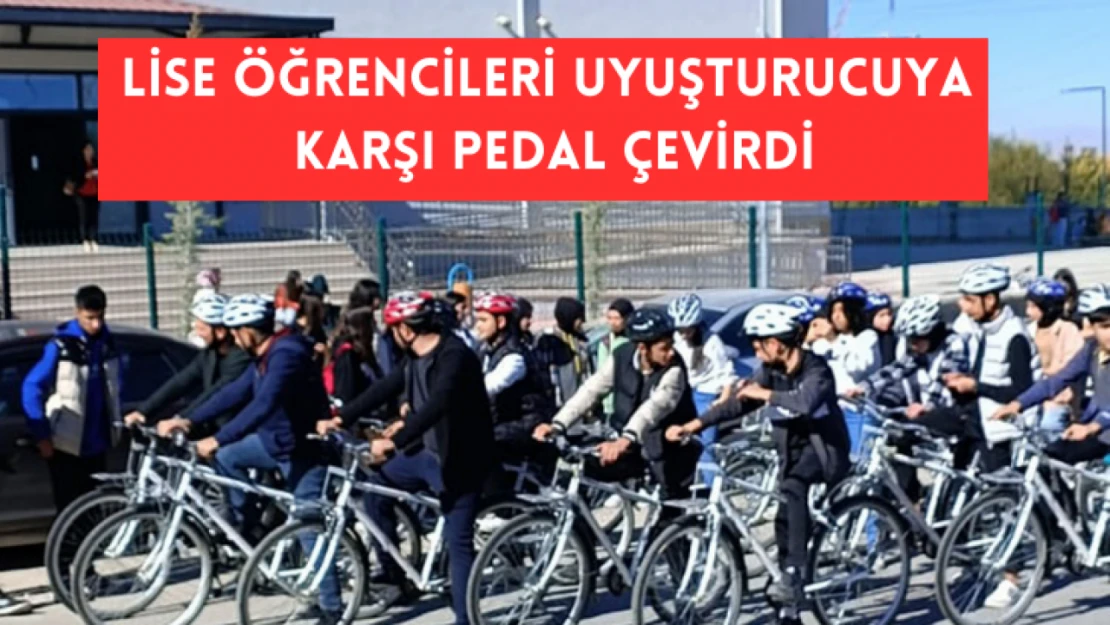 Lise öğrencileri uyuşturucuya karşı pedal çevirdi