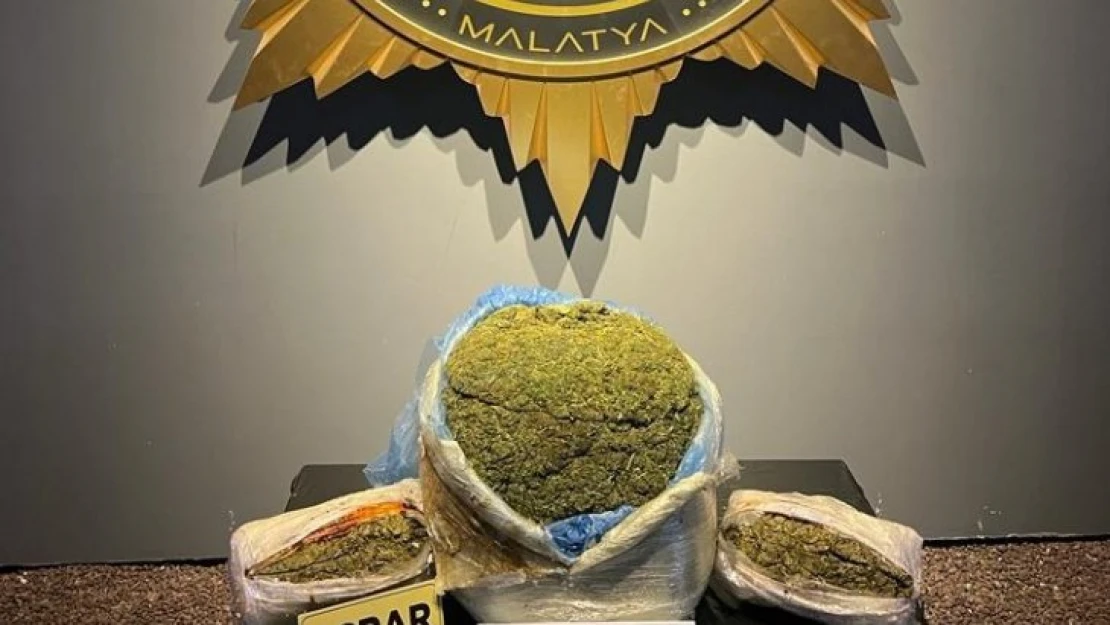 Malatya'da 13 kilo 600 gram esrar ele geçirildi