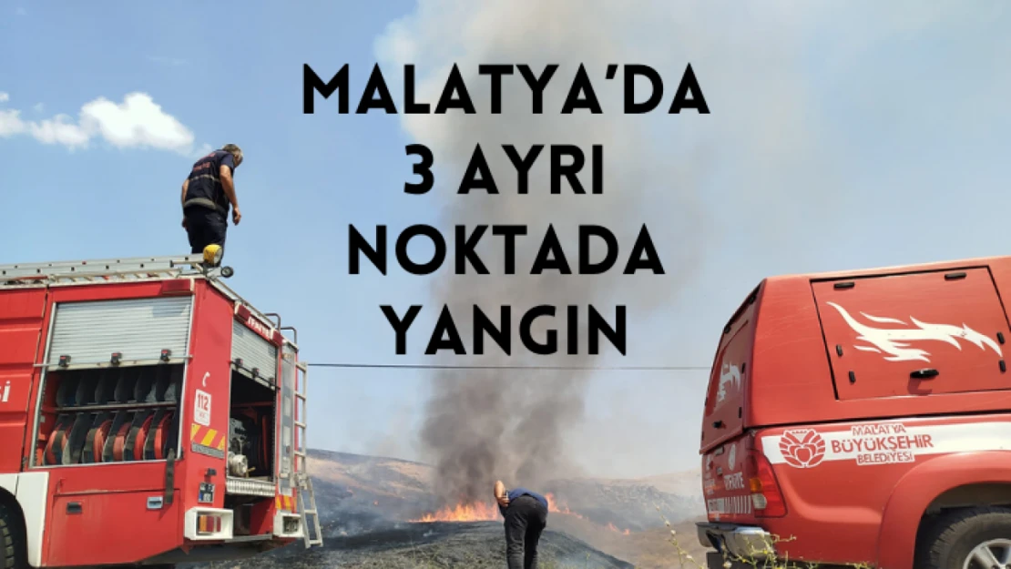 Malatya'da 3 ayrı noktada yangın çıktı