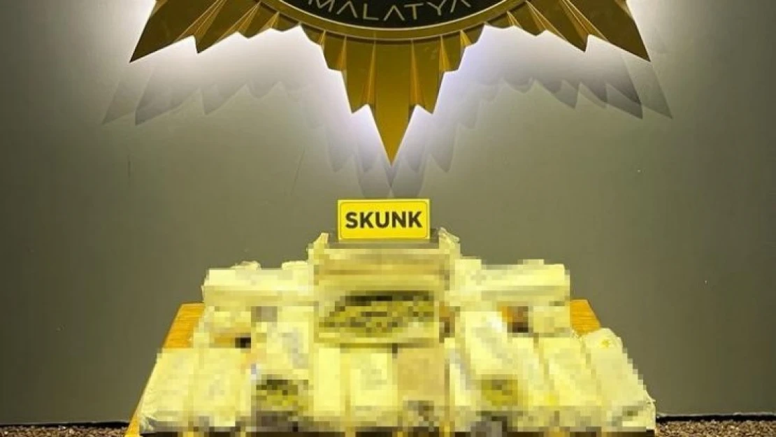 Malatya'da 4 kilo 350 gram skunk ele geçirildi