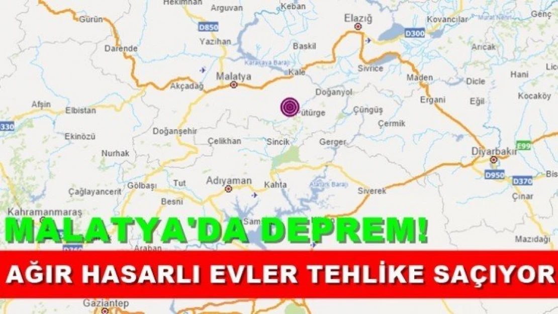 Malatya'da deprem… Ağır hasarlı evler tehlike saçıyor