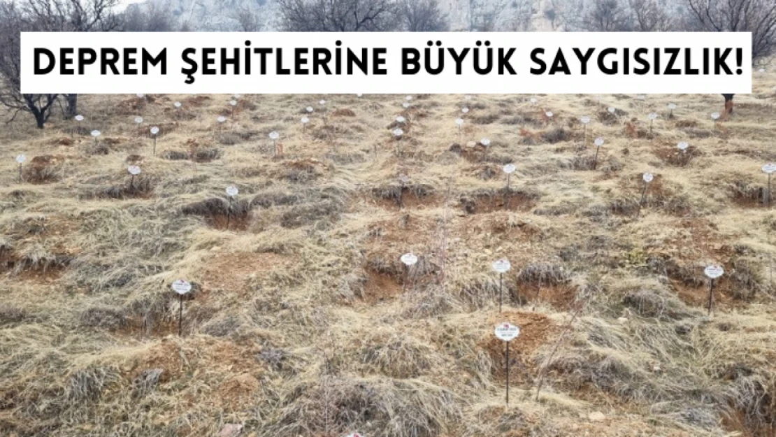 Malatya'da deprem şehitlerine büyük saygısızlık!