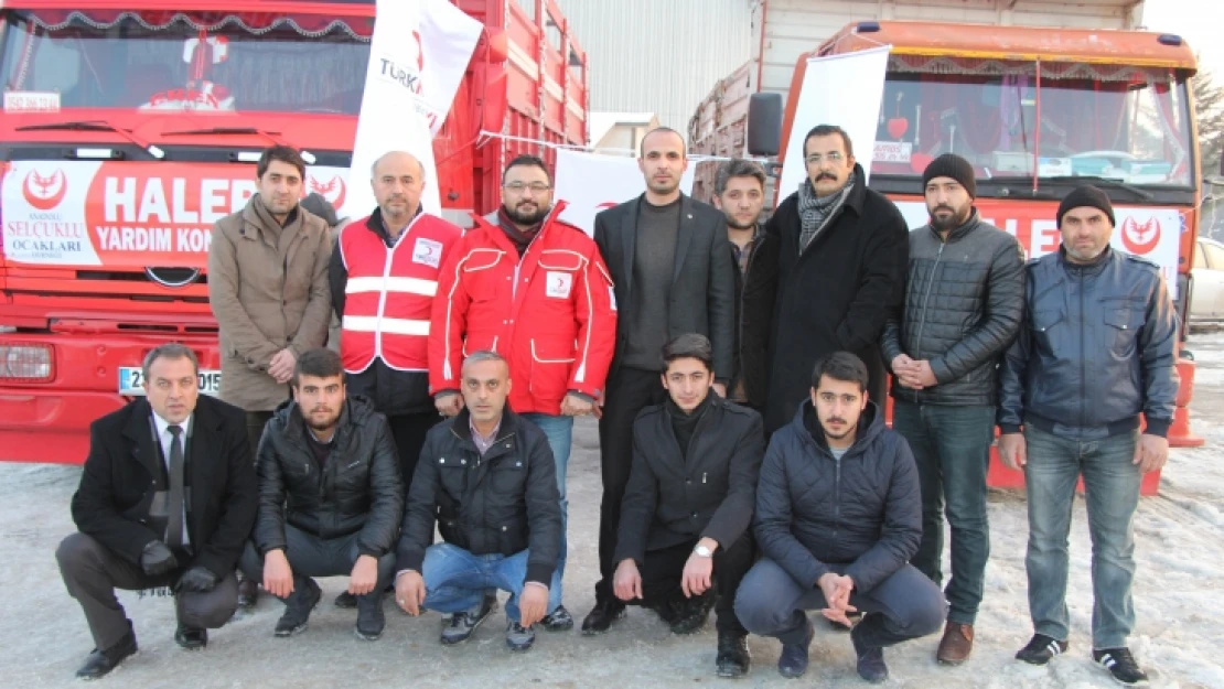 Malatya'dan Halep'e 2 TIR gıda yardımı