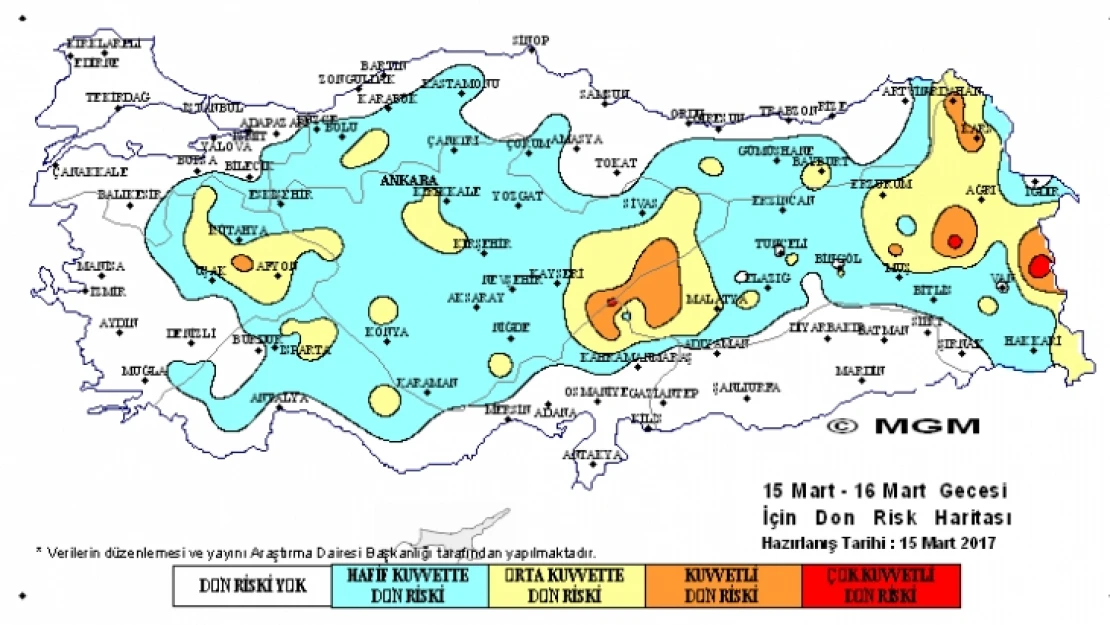 Meteorolojiden zirai don uyarısı