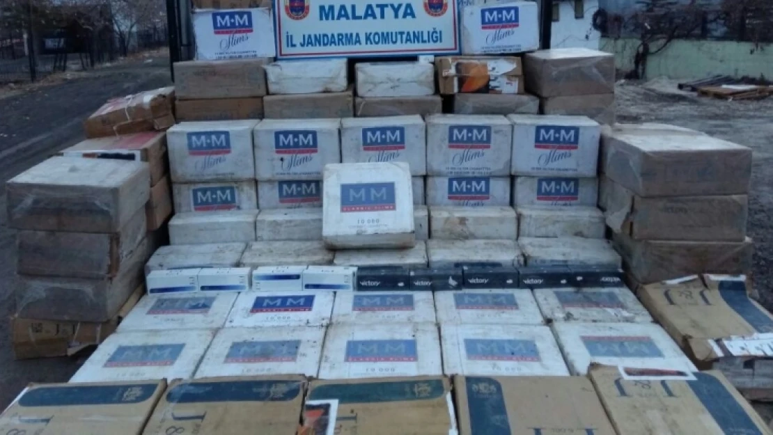 15 bin paket kaçak sigara ve 10 kilo esrar ele geçirildi